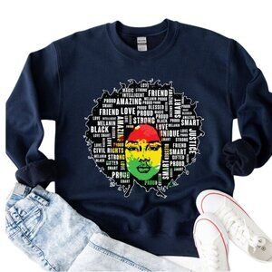 Black History Month Sweatshirt, Black Lives Matter, Black History Afro Woman